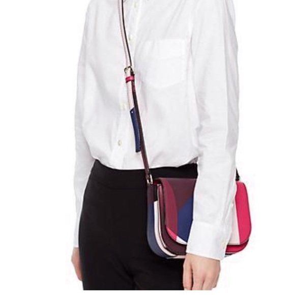 NWOT RARE Kate Spade Geometric Multi Colored Crossbody - Picture 2 of 7
